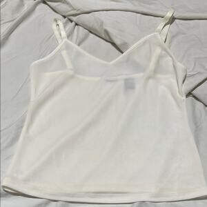 Be size M Elegant White Women's cami adjustable straps nwt polyester spandex